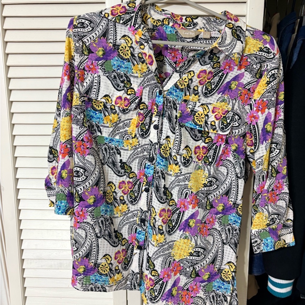 Coral Bay Multicolor Floral Top